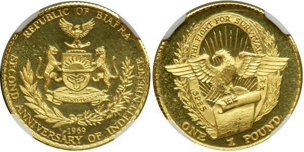 1 Pound 比亚法拉共和国 (1967 - 1970[1]) 金 